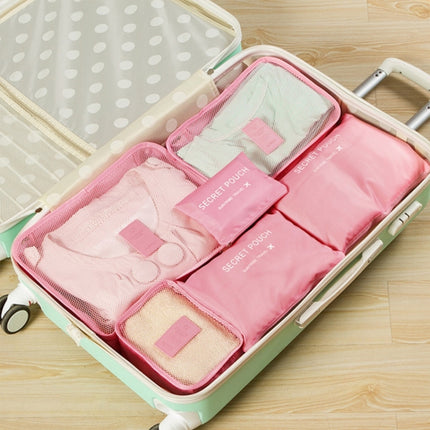 6 PCS/Set Travel Bag ClothesLuggage Organizer High Capacity Mesh Packing Cubes