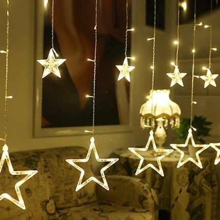 220V EU Plug LED Star Light Christmas lights Indoor/Outdoor Decorative Love Curtains Lamp For Holiday Wedding Party lighting
