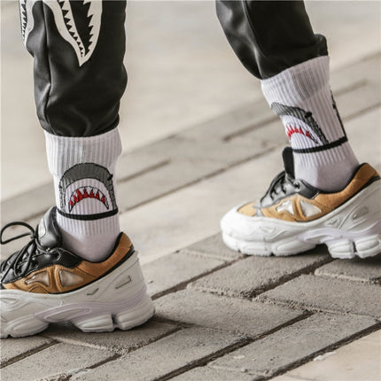 Cartoon Shark Socks Funny Fashion Cotton Socks