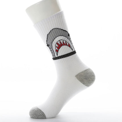 Cartoon Shark Socks Funny Fashion Cotton Socks