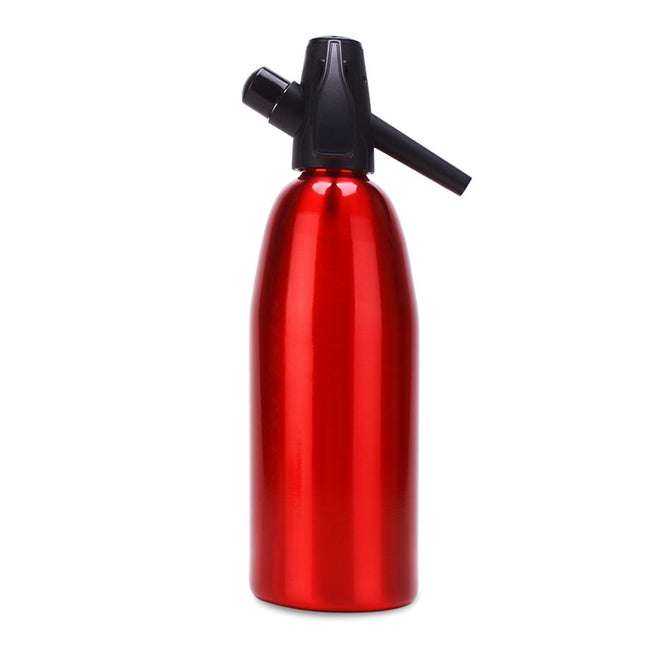 Manual Soda Siphon CO2 Dispenser Water Bubble Generator Cool Drink Cocktail Soda Machine Aluminum Bar DIY Soda Maker, Capacity: 1L