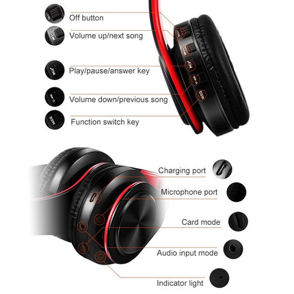 Headphones Bluetooth Headset Earphone Wireless Headphones Stereo Foldable Sport Earphone Microphone Headset Handfree MP3 Player