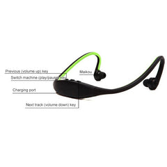 S9 Kabellose Sport-Bluetooth-Kopfhörer für iPhone Huawei XiaoMi-Telefon, unterstützt TF/SD-Karte und Mikrofon