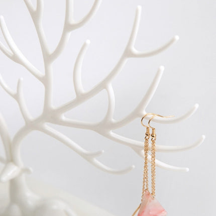 Plastic Antler Shaped Creative Ring Lipstick Rack Necklace Jewelry Cosmetic Storage Display Organizer