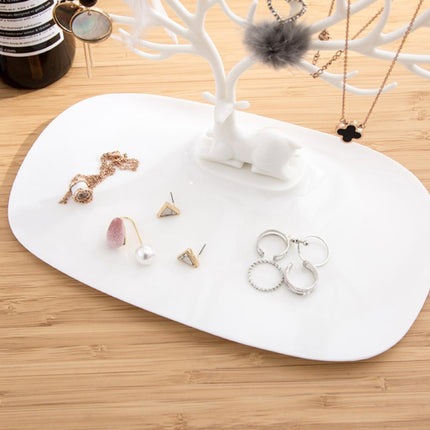 Plastic Antler Shaped Creative Ring Lipstick Rack Necklace Jewelry Cosmetic Storage Display Organizer