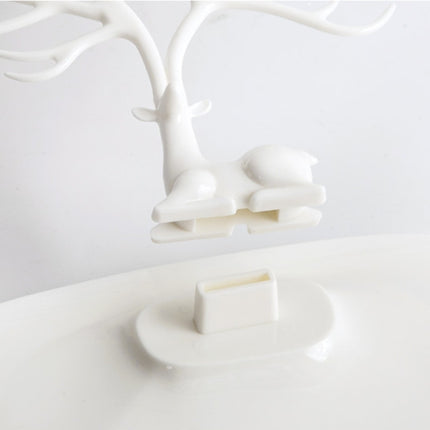 Plastic Antler Shaped Creative Ring Lipstick Rack Necklace Jewelry Cosmetic Storage Display Organizer