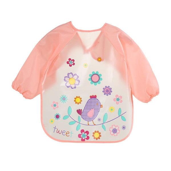 Baby Bibs Waterproof Long Sleeve Apron, One Size