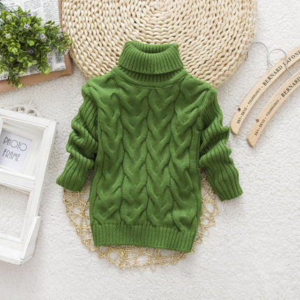 Winter Children's Thick Solid Color Knit Bottoming Turtleneck Pullover Sweater, 16 Size（90-100cm） Grey, 18 Size（100-110cm） Grey, 20Size（120cm） Grey, 22Size（130cm） Grey, 24Size（140cm） Grey, 14 Size（80-90cm） Yellow, 16 Size（90-100cm） Yellow              ...