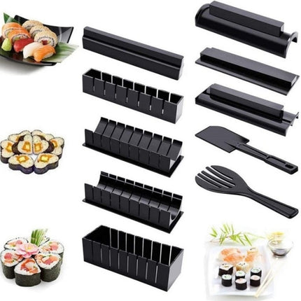 10 PCS/Set DIY Sushi Seaweed Rice Ball Making Mold, 10 PCS/Set