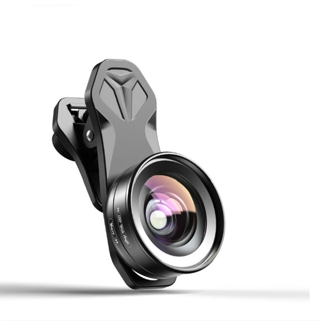 APEXEL APL-HD52IN1WM 2 in 1 Distortion-free HD 120-degree Wide-angle + 10X Macro Universal SLR External Mobile Phone Lens Set