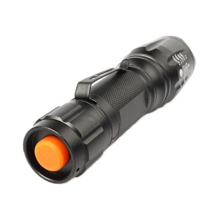 T02 Pen Clip Mini Flashlight T6 Telescopic Zoom Led Flashlight Outdoor Waterproof Long Shot Glare Flashlight