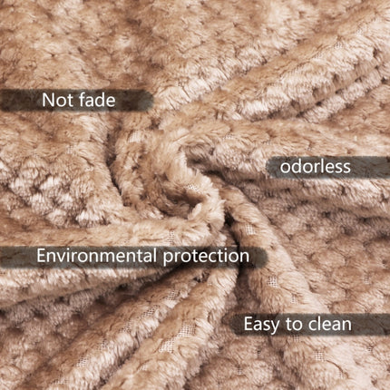Thicken Solid Color Mesh Pineapple Flannel Blanket Coral Fleece Air Conditioning Sofa Cover Winter Warm Sheets Easy Wash Faux Fur Blankets, 100x150cm, 120x200cm, 150x200cm, 180x200cm