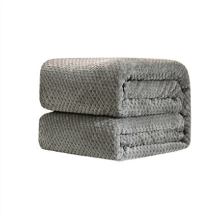 Thicken Solid Color Mesh Pineapple Flannel Blanket Coral Fleece Air Conditioning Sofa Cover Winter Warm Sheets Easy Wash Faux Fur Blankets, 200x230cm, 70x100cm, 45x65cm