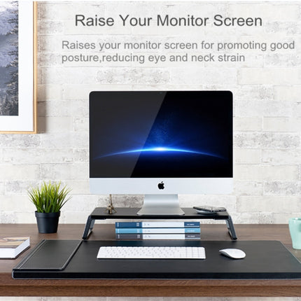 Monitor Stand Riser with Metal Feet for iMac MacBook LCD Display Printer, Lapdesk Tabletop Organizer Sturdy Platform Save Space