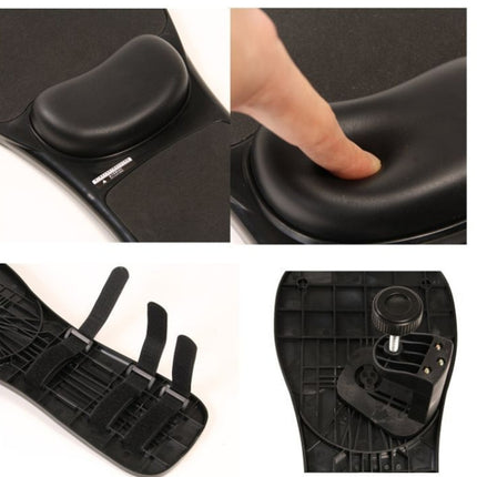 Rotation Computer Desktop Laptop Mouse Tray Elbow Pad Wrist Rest Plate Support Install on Desk and Chair