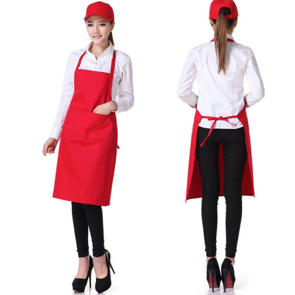 2PCS Kitchen Chef Aprons Cooking Baking Apron With Pockets