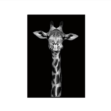 Simple Black and White Animal Decoration Painting Study Living Room Sofa Background Wall Painting Without Frame, 21X30cm, 30X40cm, 40X50cm, 40X60cm