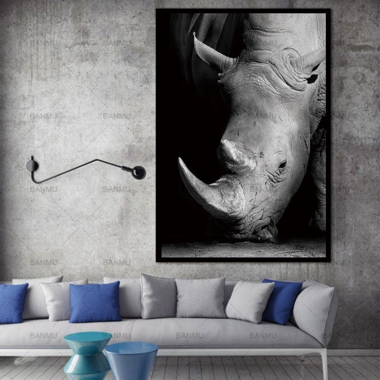 Simple Black and White Animal Decoration Painting Study Living Room Sofa Background Wall Painting Without Frame, 21X30cm, 30X40cm, 40X50cm, 40X60cm