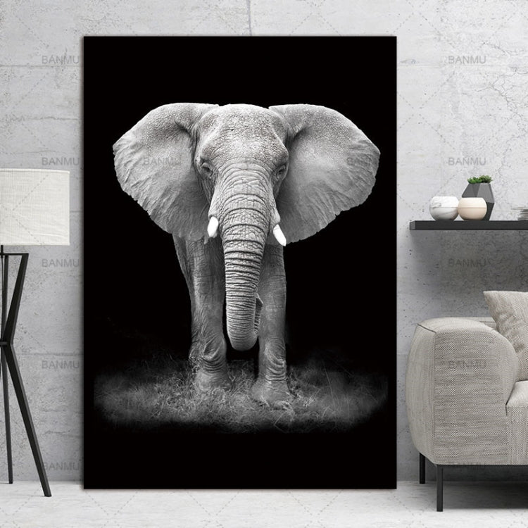 Simple Black and White Animal Decoration Painting Study Living Room Sofa Background Wall Painting Without Frame, 21X30cm, 30X40cm, 40X50cm, 40X60cm