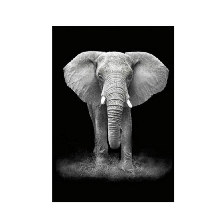 Simple Black and White Animal Decoration Painting Study Living Room Sofa Background Wall Painting Without Frame, 21X30cm, 30X40cm, 40X50cm, 40X60cm