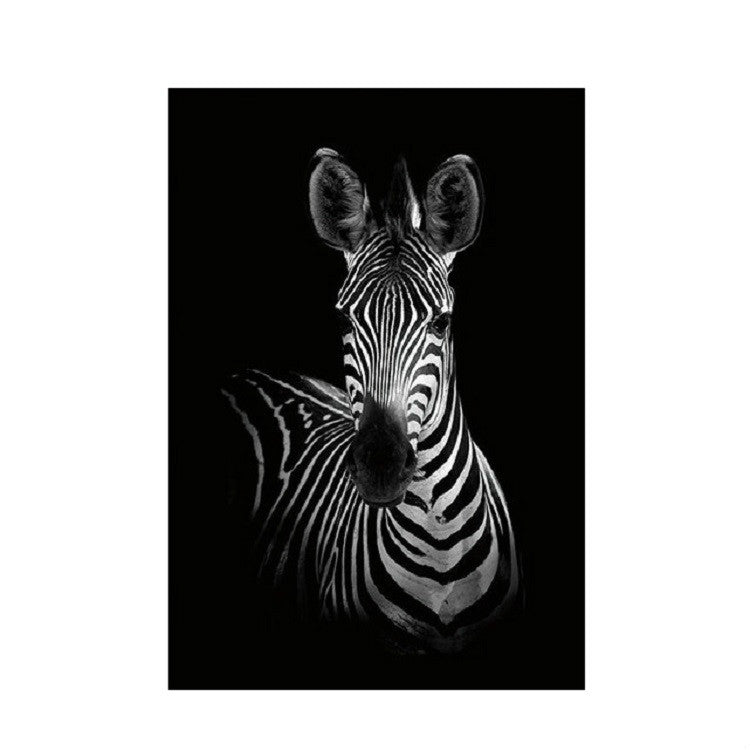 Simple Black and White Animal Decoration Painting Study Living Room Sofa Background Wall Painting Without Frame, 21X30cm, 30X40cm, 40X50cm, 40X60cm