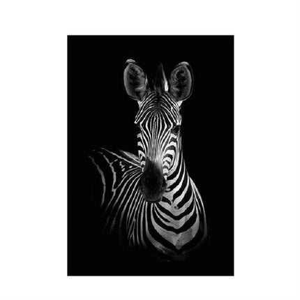 Simple Black and White Animal Decoration Painting Study Living Room Sofa Background Wall Painting Without Frame, 21X30cm, 30X40cm, 40X50cm, 40X60cm