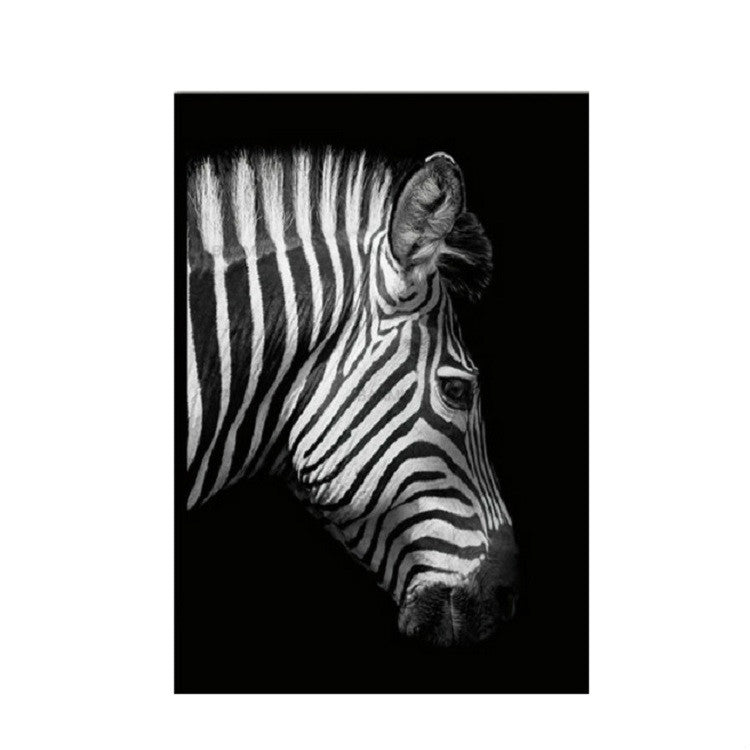 Simple Black and White Animal Decoration Painting Study Living Room Sofa Background Wall Painting Without Frame, 21X30cm, 30X40cm, 40X50cm, 40X60cm
