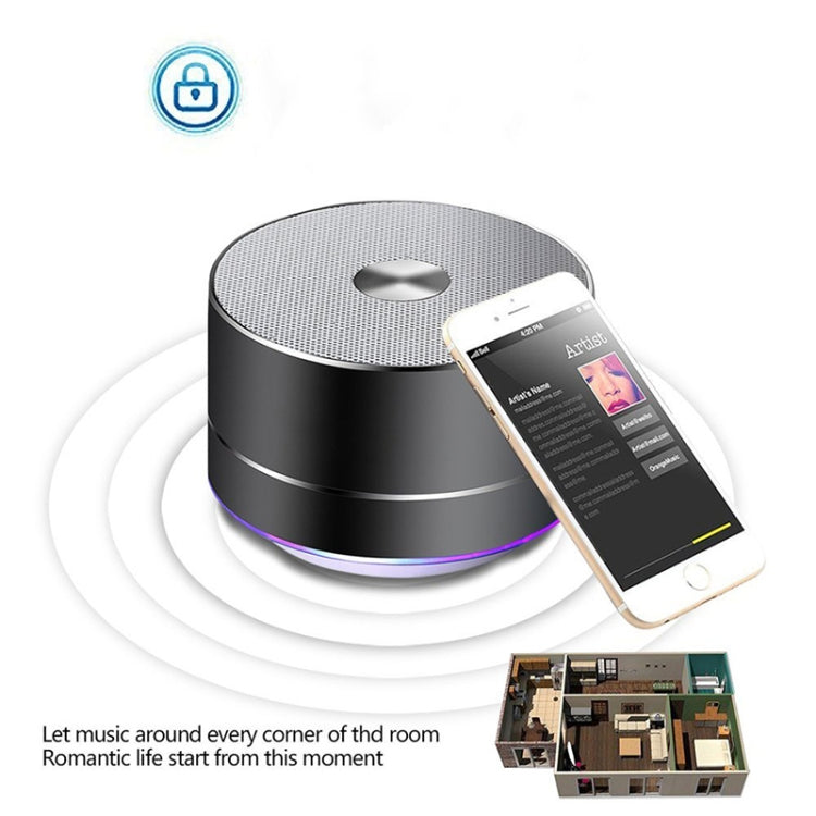 LENRUE - Altavoz portátil inalámbrico con Bluetooth, estéreo, LED, con micrófono incorporado, subwoofer MP3, columna inteligente, TBD049445801A, TBD049445801B, TBD049445801C, TBD049445801D
