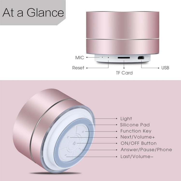 LENRUE - Altavoz portátil inalámbrico con Bluetooth, estéreo, LED, con micrófono incorporado, subwoofer MP3, columna inteligente, TBD049445801A, TBD049445801B, TBD049445801C, TBD049445801D
