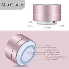 LENRUE Tragbarer kabelloser Bluetooth-Lautsprecher, Stereo-LED-Lautsprecher mit integriertem Mikrofon, MP3-Mini-Subwoofer, Smart-Säulenlautsprecher, TBD049445801A, TBD049445801B, TBD049445801C, TBD049445801D