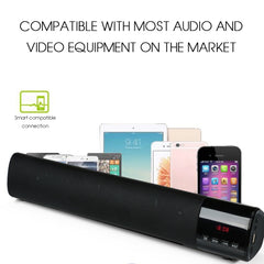 TOPROAD Hochleistungs-10-W-HiFi-tragbarer drahtloser Bluetooth-Lautsprecher Stereo-Soundbar TF FM USB-Subwoofer-Säule für Computer-TV-Telefon