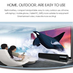 TOPROAD Hochleistungs-10-W-HiFi-tragbarer drahtloser Bluetooth-Lautsprecher Stereo-Soundbar TF FM USB-Subwoofer-Säule für Computer-TV-Telefon