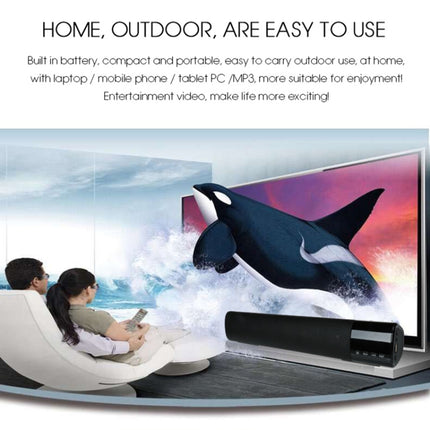 TOPROAD Hochleistungs-10-W-HiFi-tragbarer drahtloser Bluetooth-Lautsprecher Stereo-Soundbar TF FM USB-Subwoofer-Säule für Computer-TV-Telefon