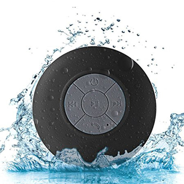 Tragbarer Mini-Subwoofer für die Dusche, kabellos, wasserdicht, Bluetooth-Lautsprecher, Freisprecheinrichtung, Empfang von Anrufen, Musik, Saugmikrofon für iPhone, Samsung