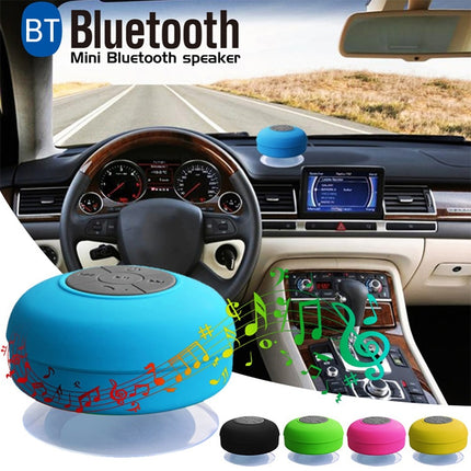 Tragbarer Mini-Subwoofer für die Dusche, kabellos, wasserdicht, Bluetooth-Lautsprecher, Freisprecheinrichtung, Empfang von Anrufen, Musik, Saugmikrofon für iPhone, Samsung