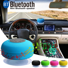 Tragbarer Mini-Subwoofer für die Dusche, kabellos, wasserdicht, Bluetooth-Lautsprecher, Freisprecheinrichtung, Empfang von Anrufen, Musik, Saugmikrofon für iPhone, Samsung