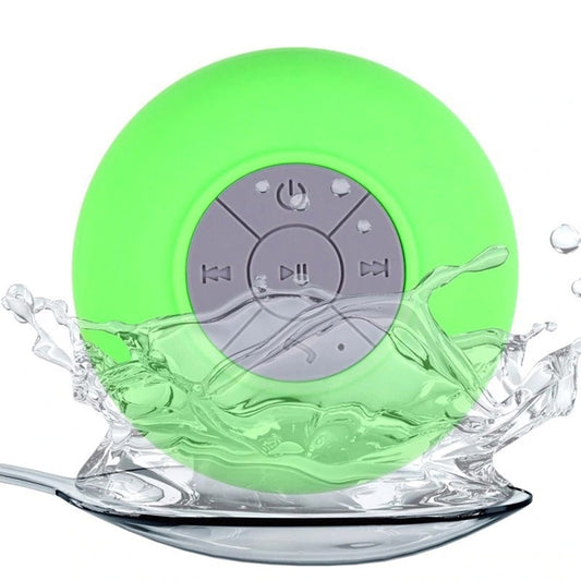 Tragbarer Mini-Subwoofer für die Dusche, kabellos, wasserdicht, Bluetooth-Lautsprecher, Freisprecheinrichtung, Empfang von Anrufen, Musik, Saugmikrofon für iPhone, Samsung