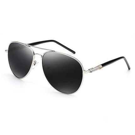 Men Oversized Aviation Metal Frame Spring Temple Polarized Sunglasses Male  Pilot Male Driving Sun Glasses