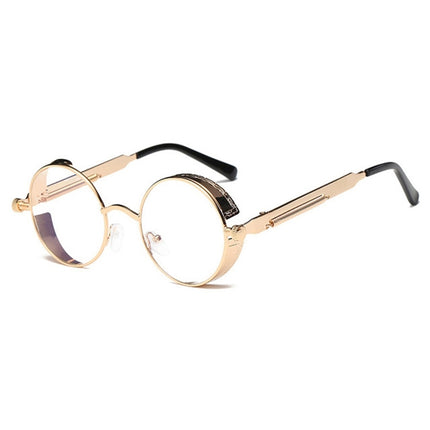Metal Round Frame Steampunk Retro Sunglasses for Men Women