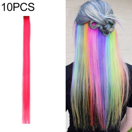 10 PCS Chemical Fiber Wig One-Step Gradient Color Single Card Wig, 24inches