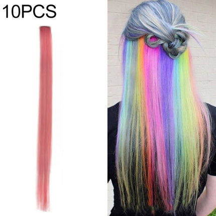 10 PCS Chemical Fiber Wig One-Step Gradient Color Single Card Wig, 24inches