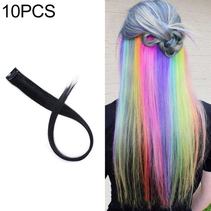 10 PCS Chemical Fiber Wig One-Step Gradient Color Single Card Wig, 24inches