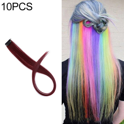 10 PCS Chemical Fiber Wig One-Step Gradient Color Single Card Wig, 24inches