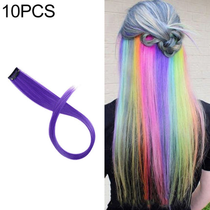 10 PCS Chemical Fiber Wig One-Step Gradient Color Single Card Wig, 24inches