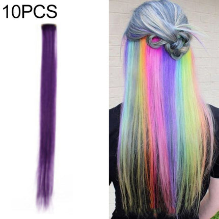 10 PCS Chemical Fiber Wig One-Step Gradient Color Single Card Wig, 24inches