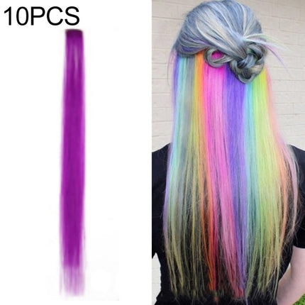 10 PCS Chemical Fiber Wig One-Step Gradient Color Single Card Wig, 24inches