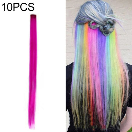 10 PCS Chemical Fiber Wig One-Step Gradient Color Single Card Wig, 24inches