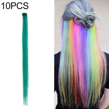 10 PCS Chemical Fiber Wig One-Step Gradient Color Single Card Wig, 24inches