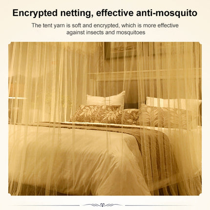 U-shaped Guide Rail Retractable Three-door Mosquito Net, 120x200 cm, 150x200 cm, 180x200 cm, 180x220 cm