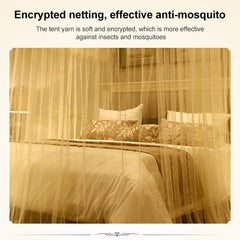 U-shaped Guide Rail Retractable Three-door Mosquito Net